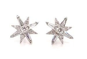 0.51ctw Diamond Flower Earrings