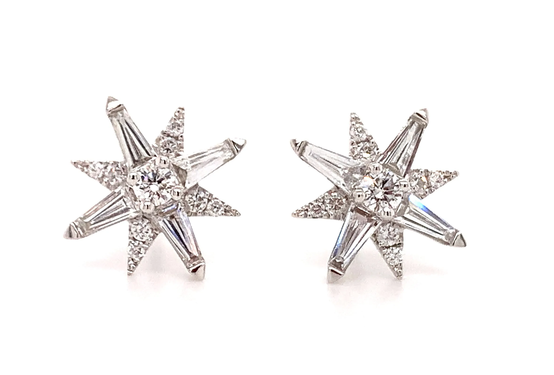 0.51ctw Diamond Flower Earrings