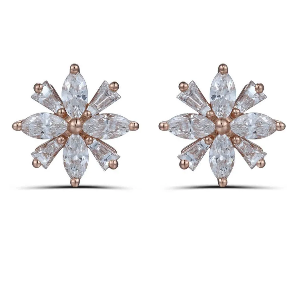 0.51ctw Diamond Star Shape Earrings
