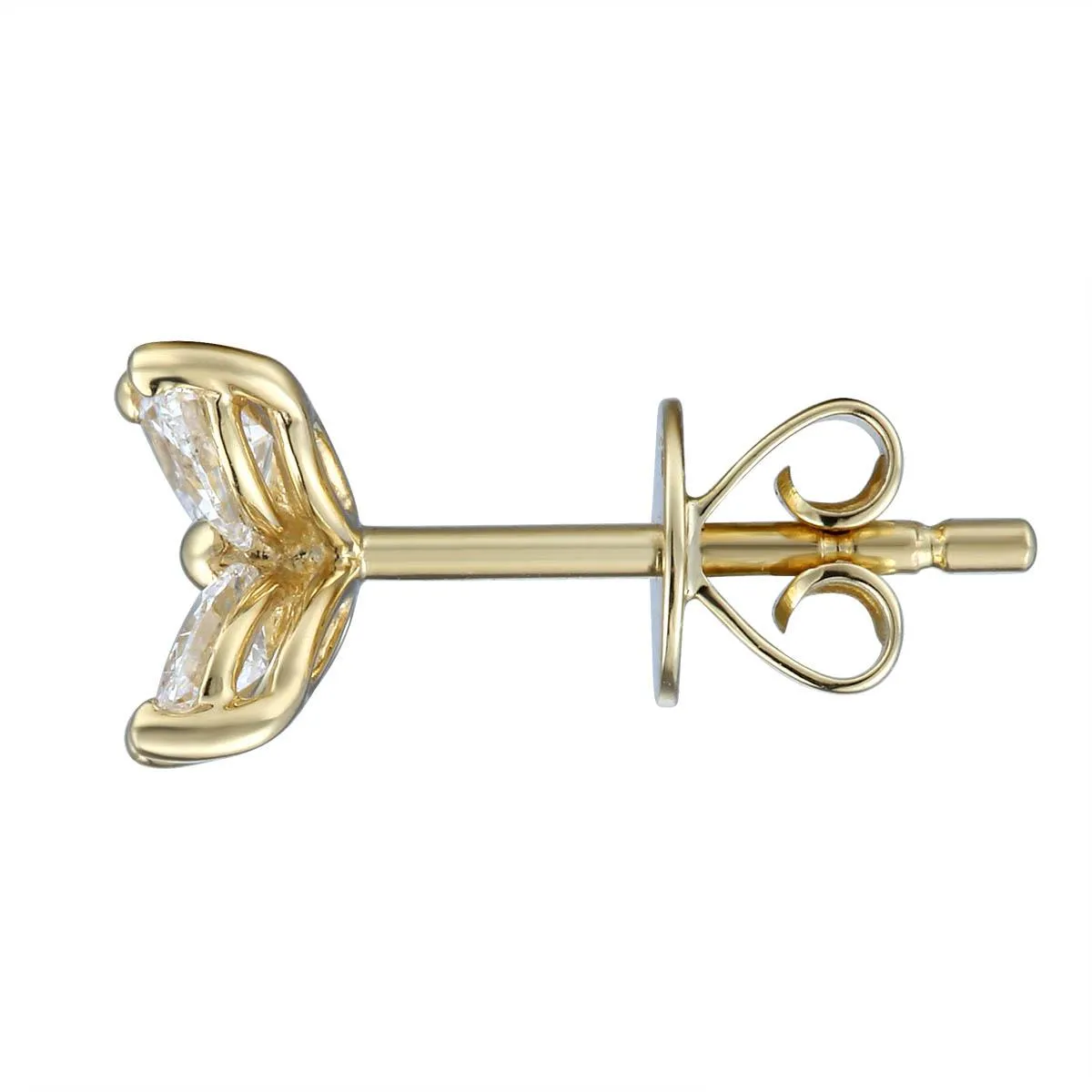 0.62 CT T.W. Ladies Diamond Flower Shape Marquise Stud Earrings