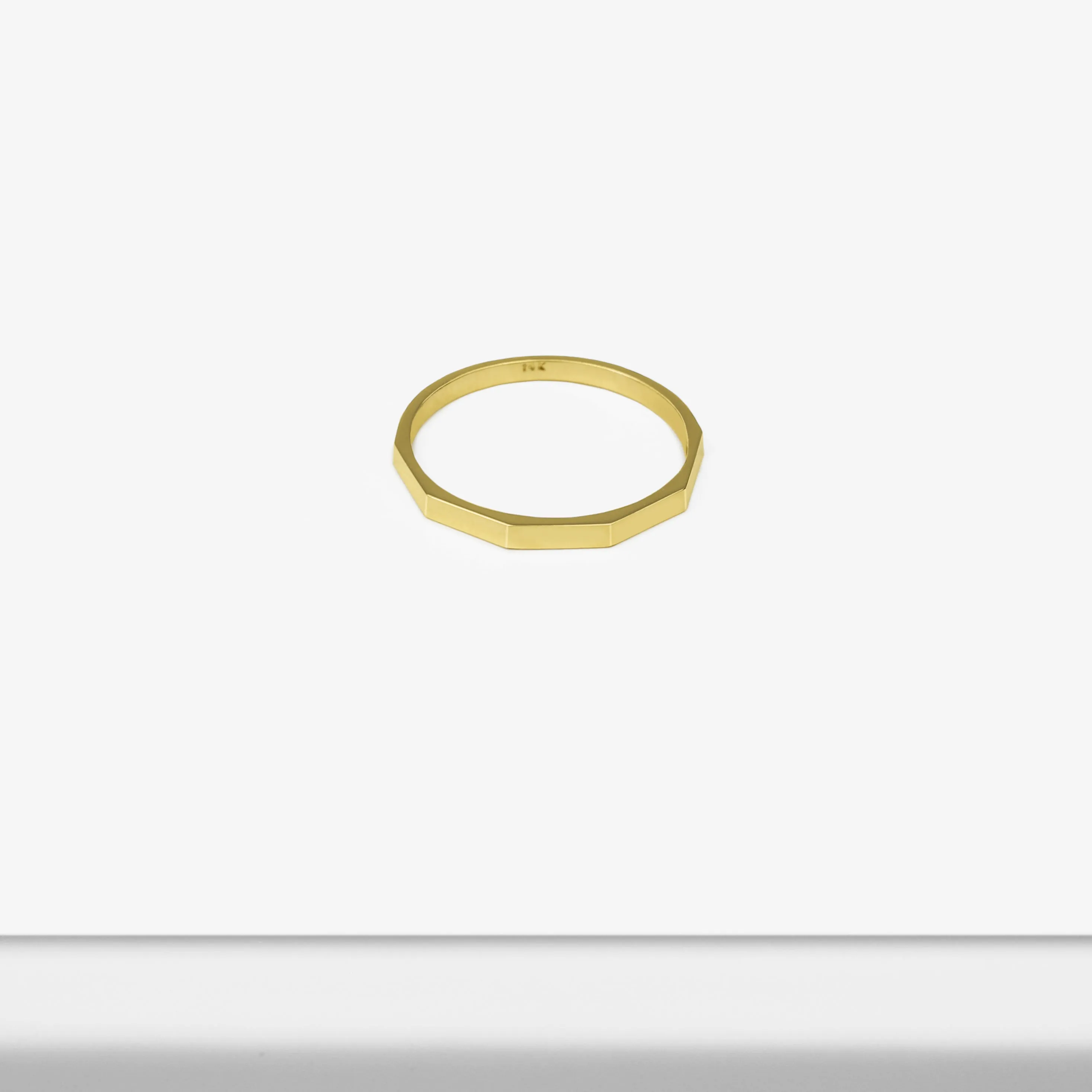 14k Solid Gold Two-Sided Ring