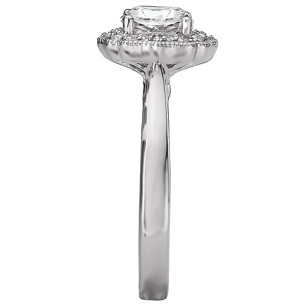 14kt White Gold Halo Semi-Mount Diamond Ring