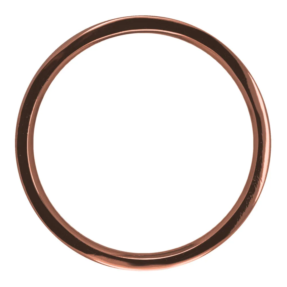 1.7mm Wide x 1.7mm 14k Rose Gold Square Wedding Band, Polished