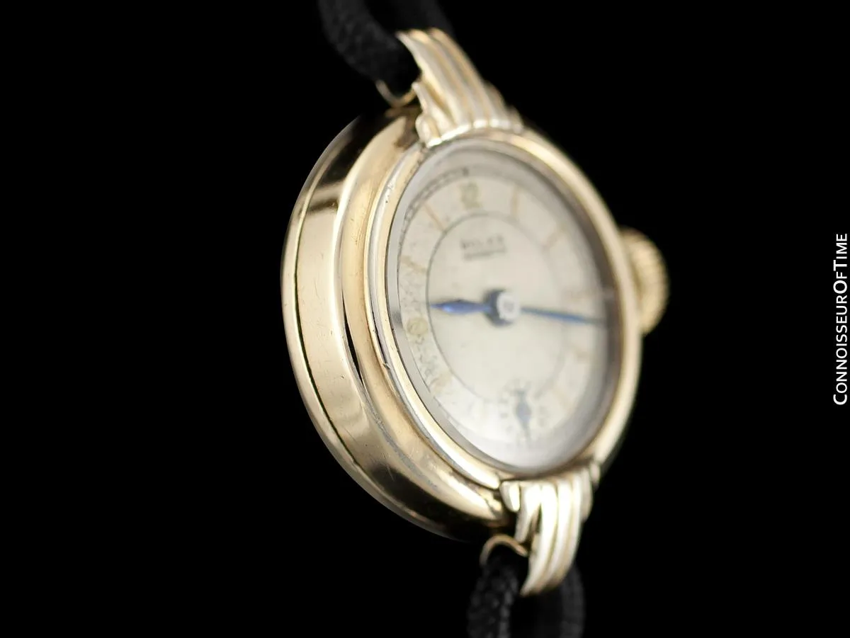 1930's Rolex Observatory Vintage Ladies Gold Watch