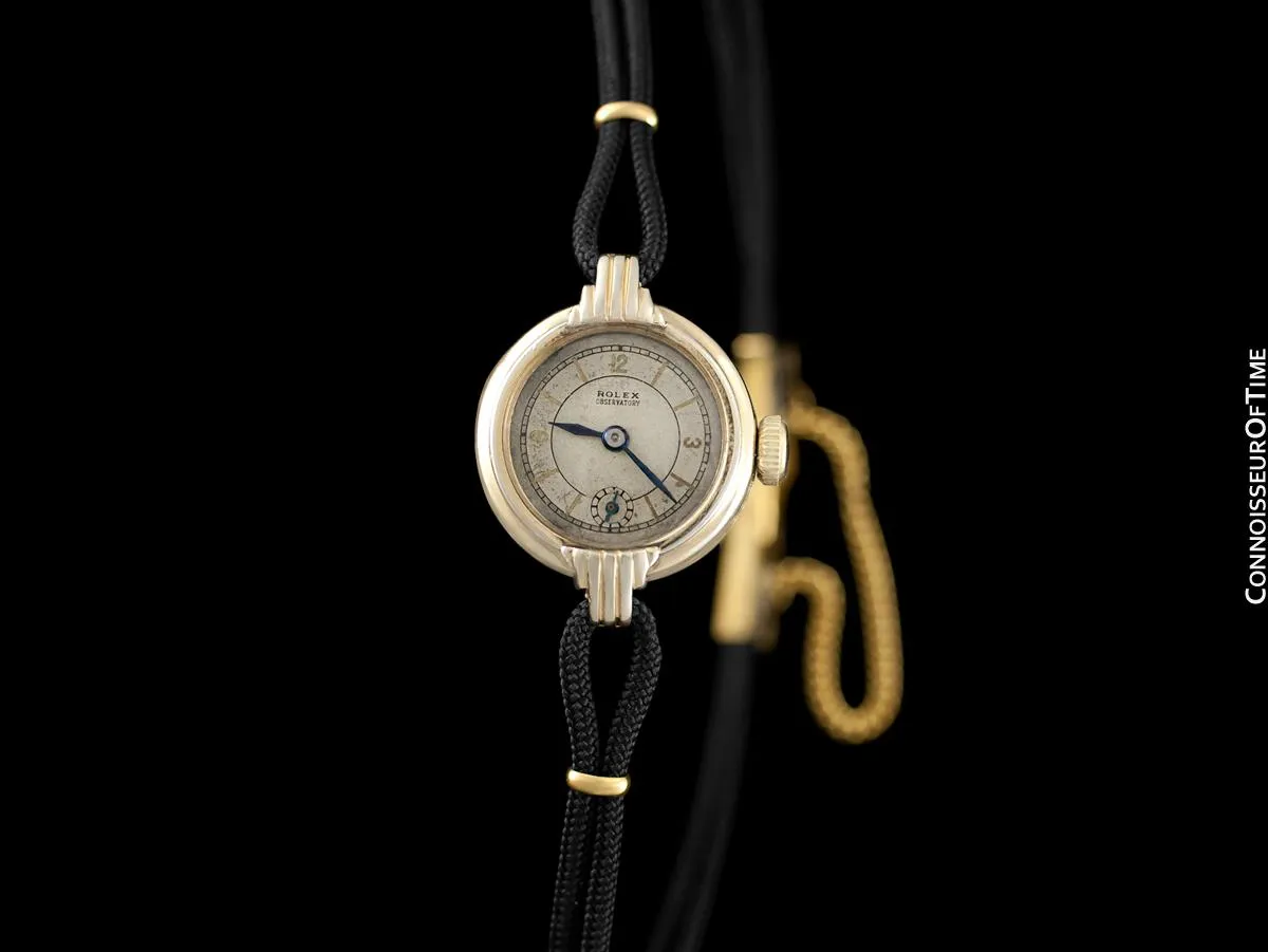 1930's Rolex Observatory Vintage Ladies Gold Watch