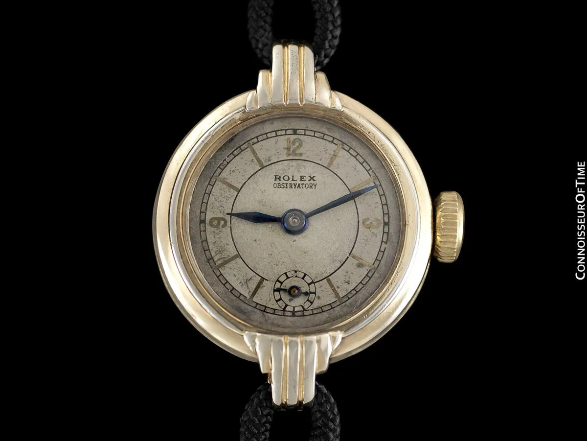 1930's Rolex Observatory Vintage Ladies Gold Watch