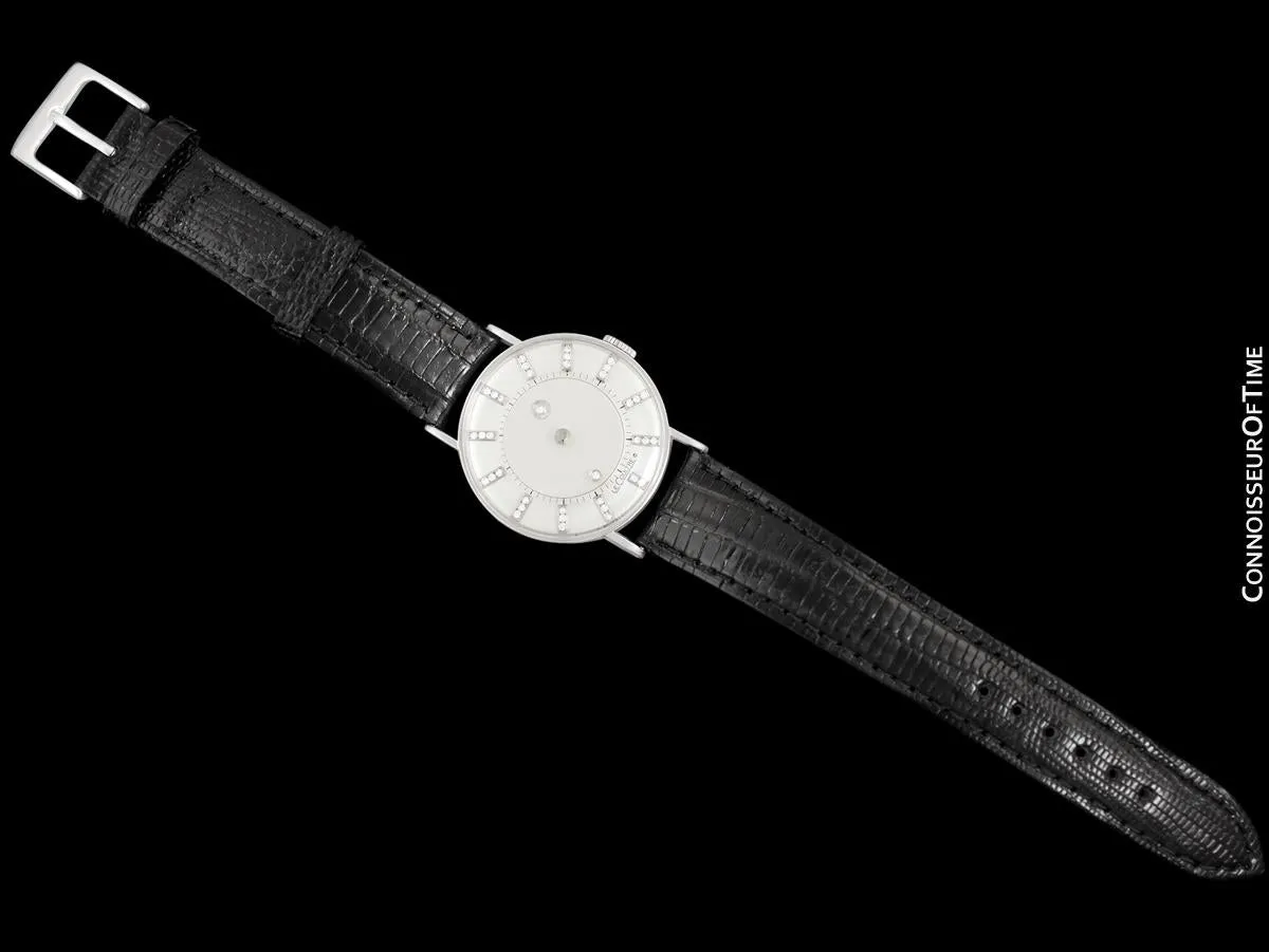 1951 Jaeger-LeCoultre / Vacheron & Constantin Vintage Galaxy Mystery Dial - 14K White Gold & Diamonds