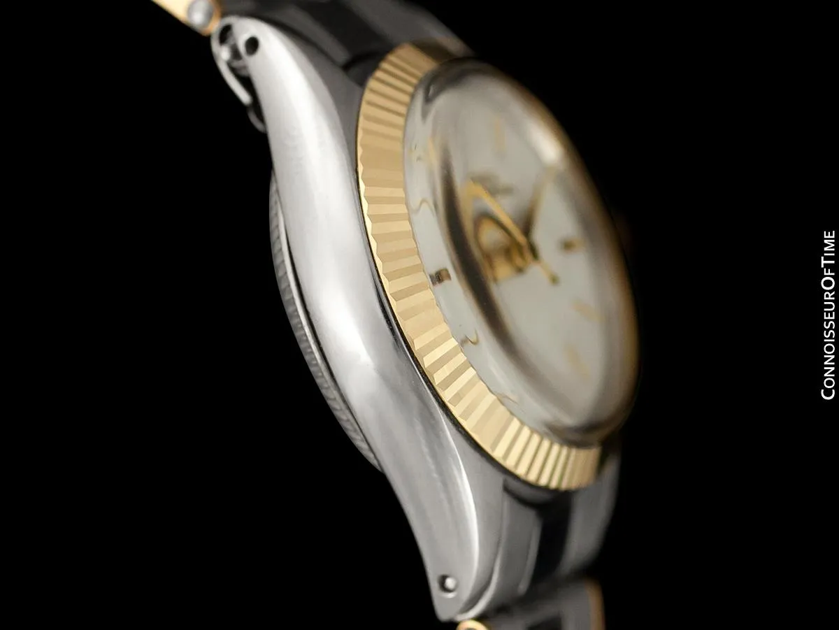 1960 Rolex Oyster Perpetual Ladies Vintage No Date Watch - Stainless Steel & 18K Gold