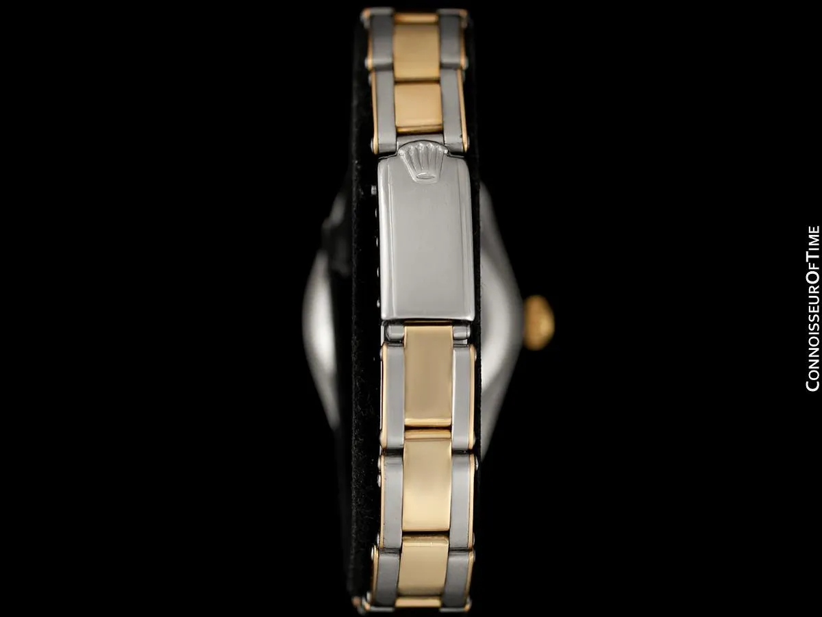 1960 Rolex Oyster Perpetual Ladies Vintage No Date Watch - Stainless Steel & 18K Gold