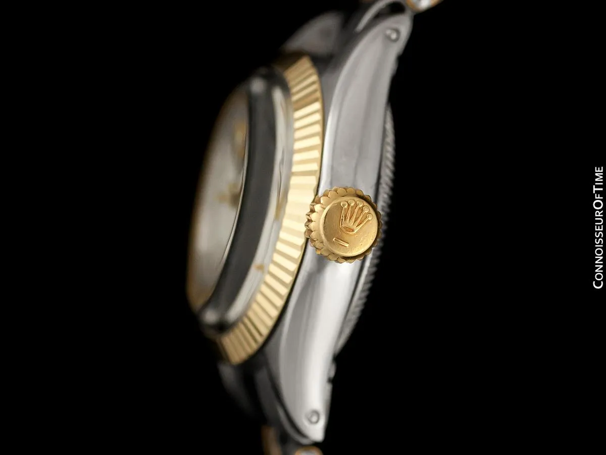 1960 Rolex Oyster Perpetual Ladies Vintage No Date Watch - Stainless Steel & 18K Gold