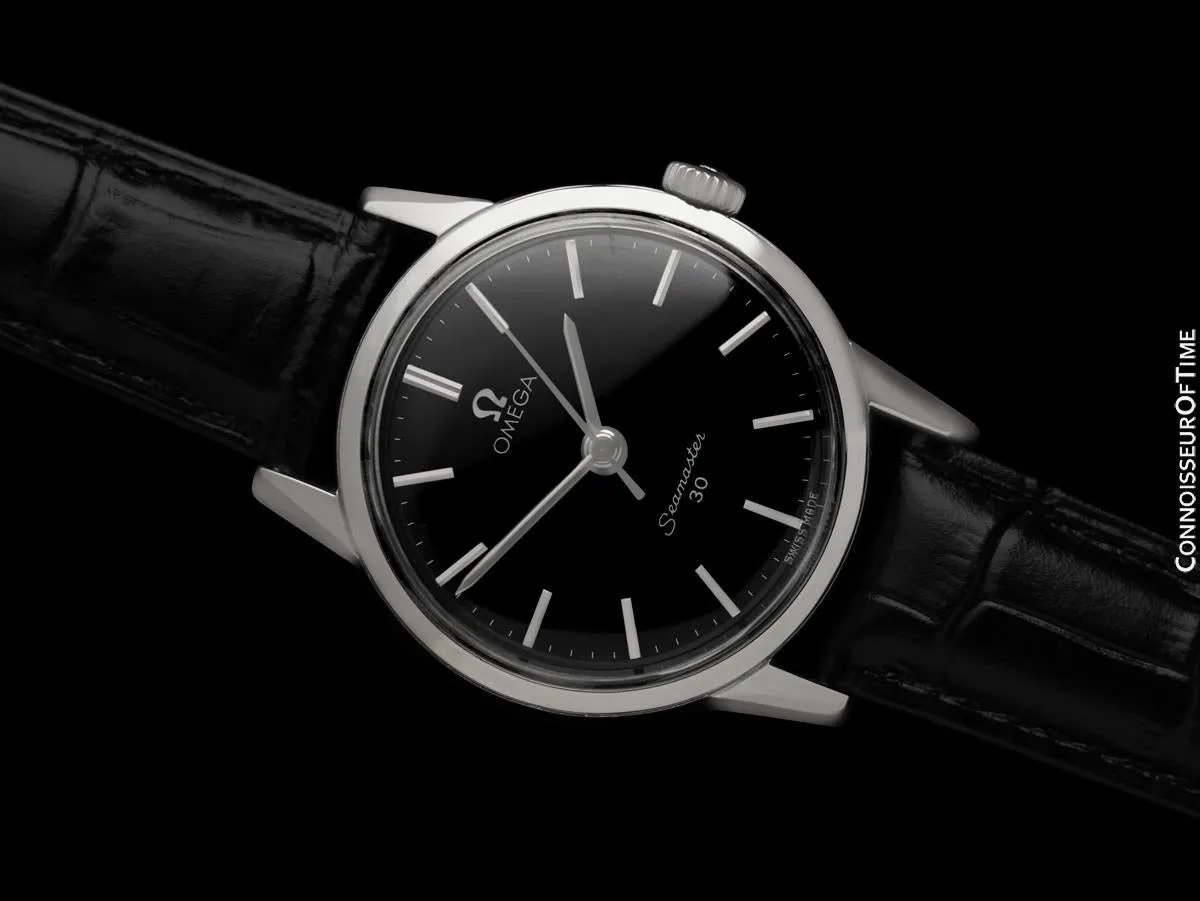 1962 Omega Seamaster 30 Vintage Mens Handwound Watch, Larger 35mm Model - Stainless Steel