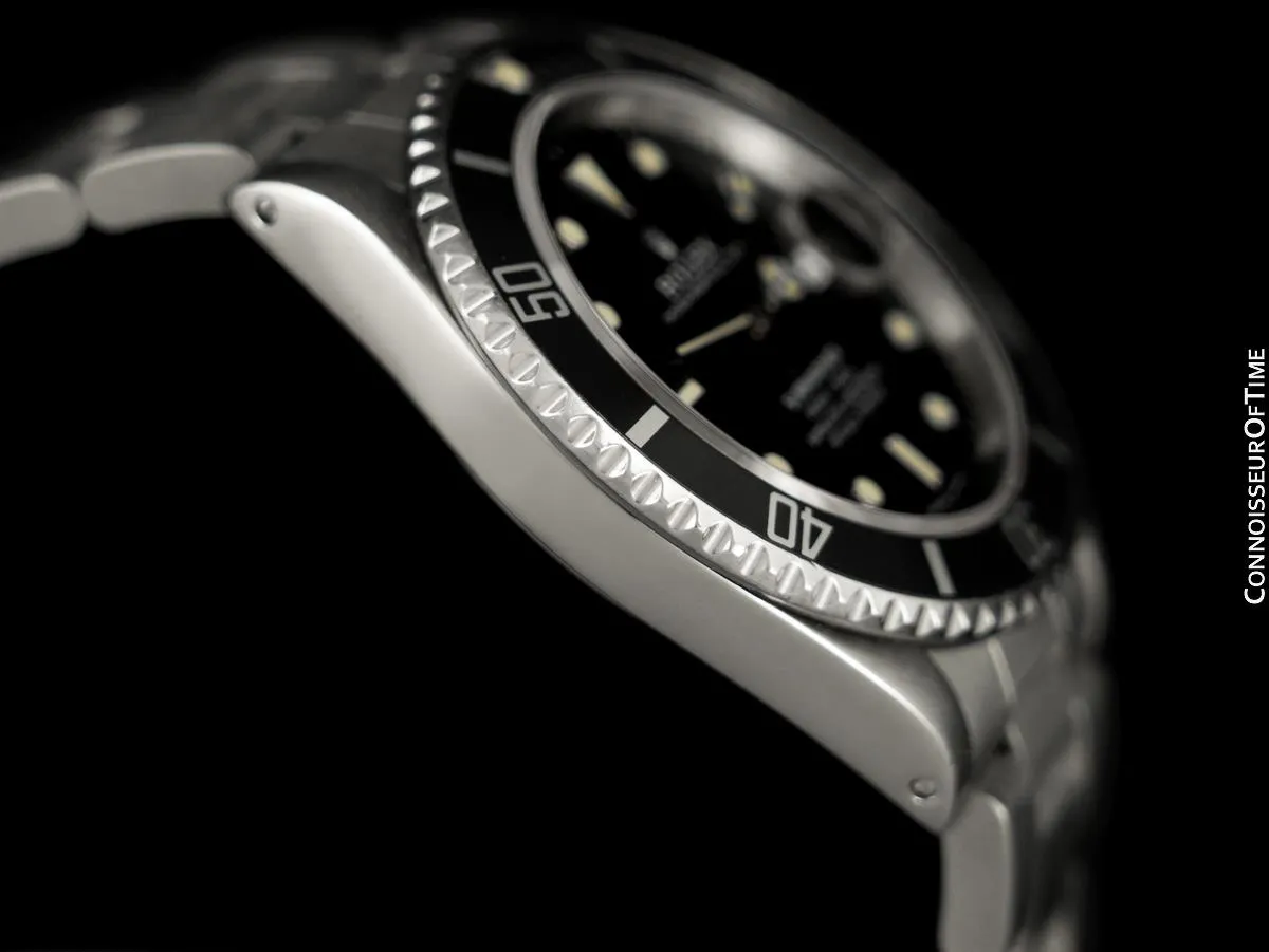 1984 Rolex Submariner Vintage Mens Ref. 16800 Stainless Steel Watch - Box & Service Card