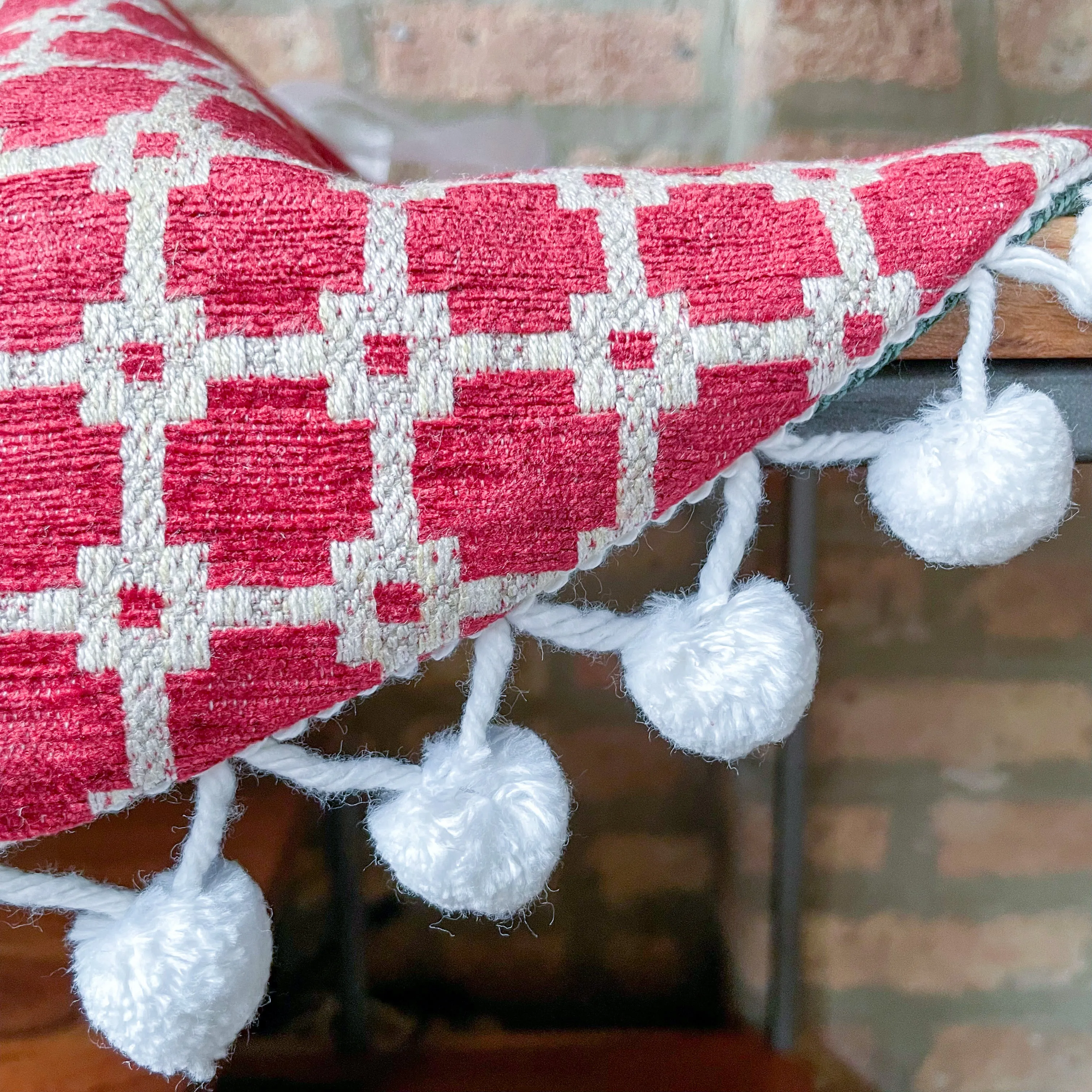 24" Red, Green and White Tabletop Christmas Tree Skirt | Reversible