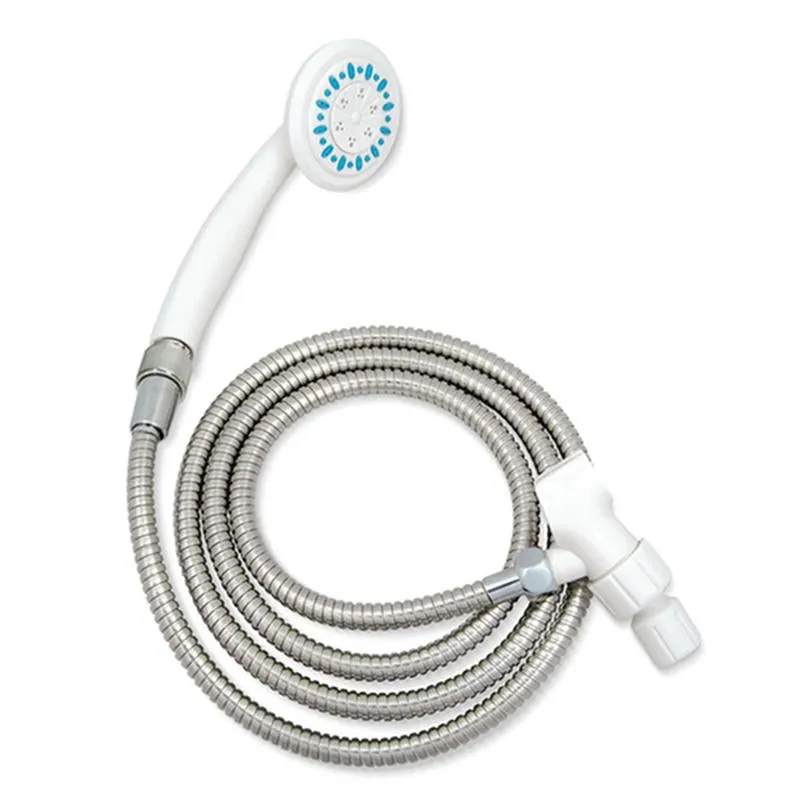 3 Setting Handheld Shower Head with Ultra-Long Stainless Steel Hose, White - 1 Each