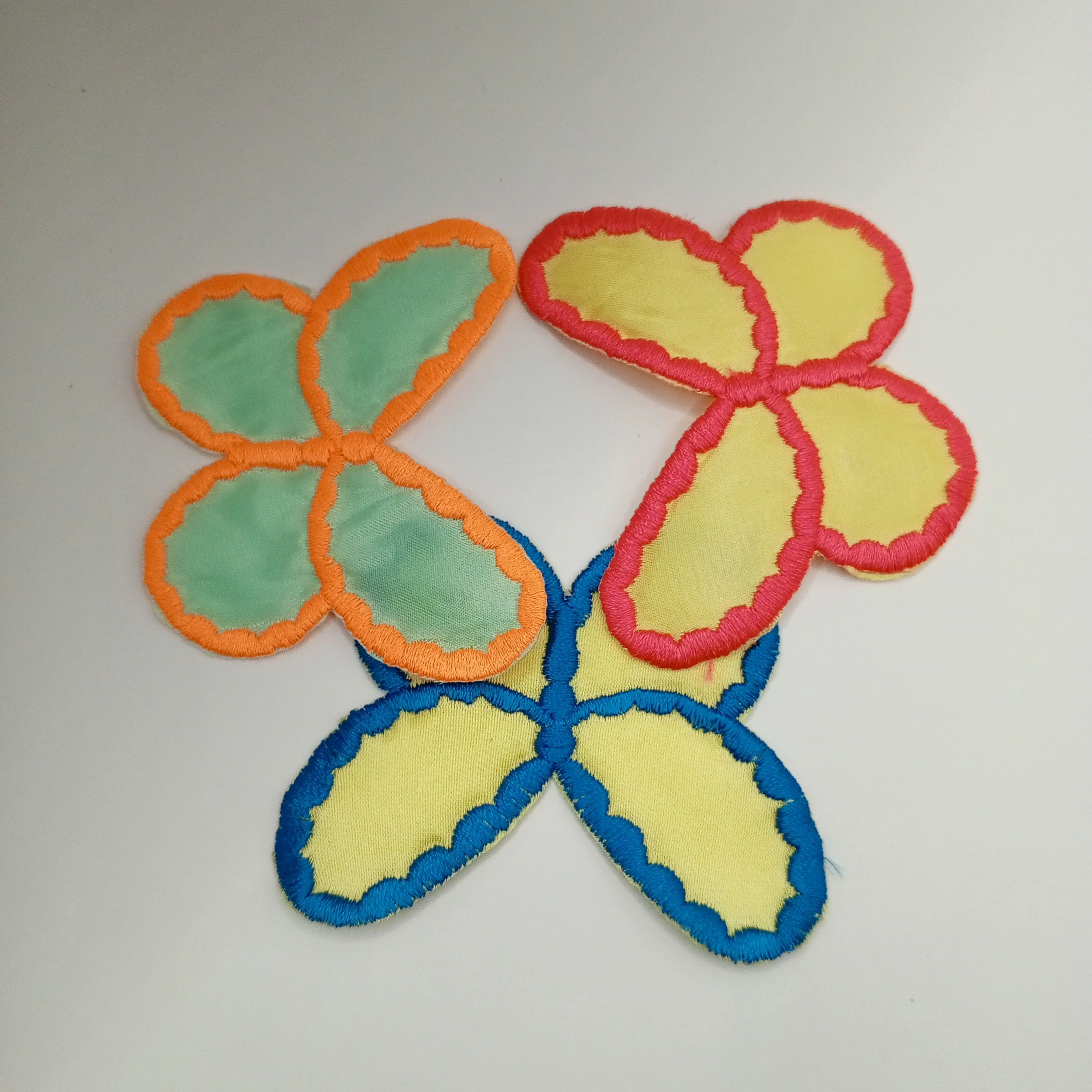 3pcs Vivid Bold Butterflies Iron-on Patch Set Large Vibrant Winged Patches Yellow Orange Blue Butterfly Motif Embellishment #529