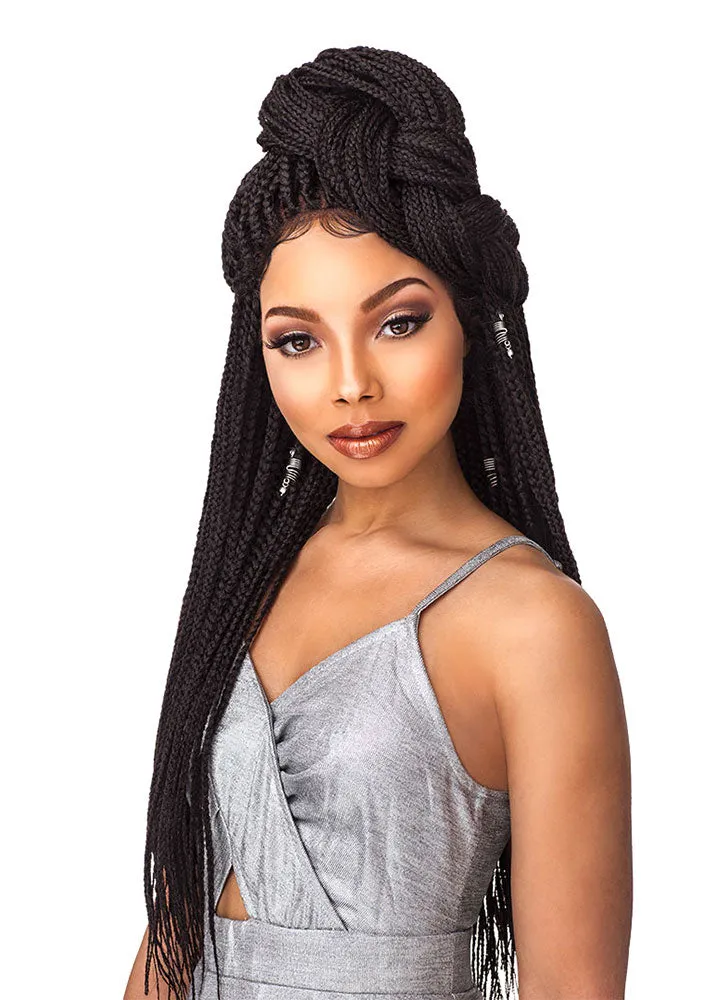 4x4 Part Swiss Lace Wig Box Braid Small 36"