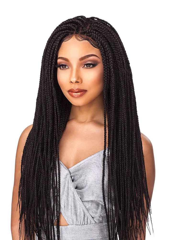 4x4 Part Swiss Lace Wig Box Braid Small 36"