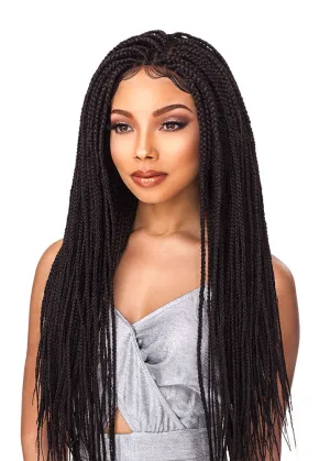 4x4 Part Swiss Lace Wig Box Braid Small 36"