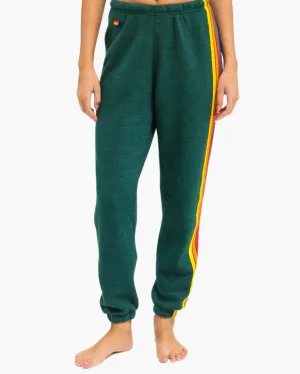 5 STRIPE SWEATPANT IN FOREST