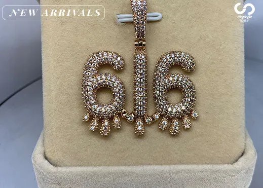 616 Bubble Drip Diamond Pendant and Chain