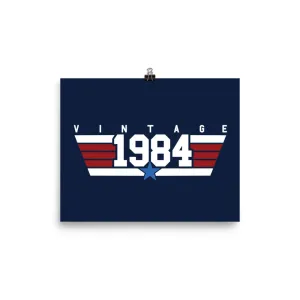 84 - Vintage 1984 Aviator Wall Art Poster