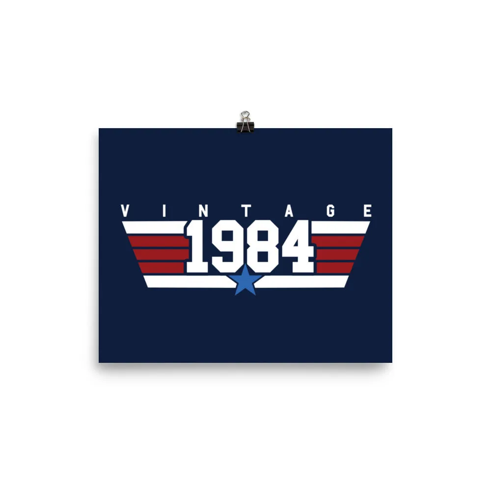 84 - Vintage 1984 Aviator Wall Art Poster