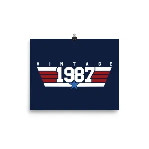 87 - Vintage 1987 Aviator Wall Art Poster