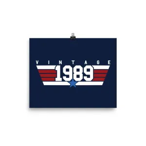 89 - Vintage 1989 Aviator Wall Art Poster