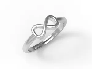 925 Sterling Silver Infinity Minimalist Love Simple Women Promise Ring