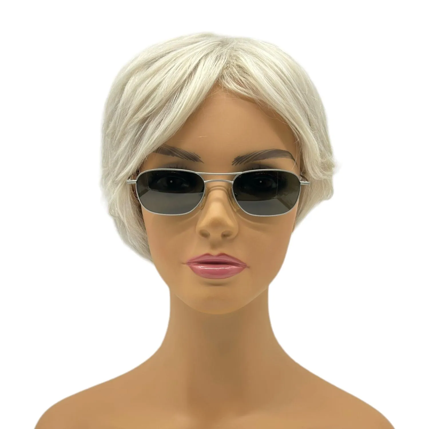 ALAIN MIKLI Vintage Unisex Metal Aviator Sunglasses - Grey