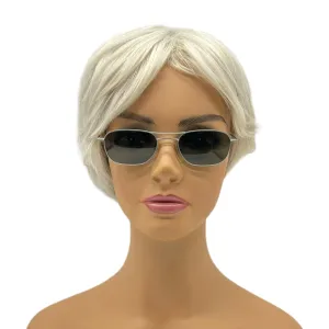 ALAIN MIKLI Vintage Unisex Metal Aviator Sunglasses - Grey