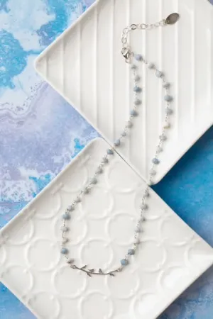 ANNE VAUGHAN HORIZON 15-17" STERLING SILVER SIMPLE NECKLACE