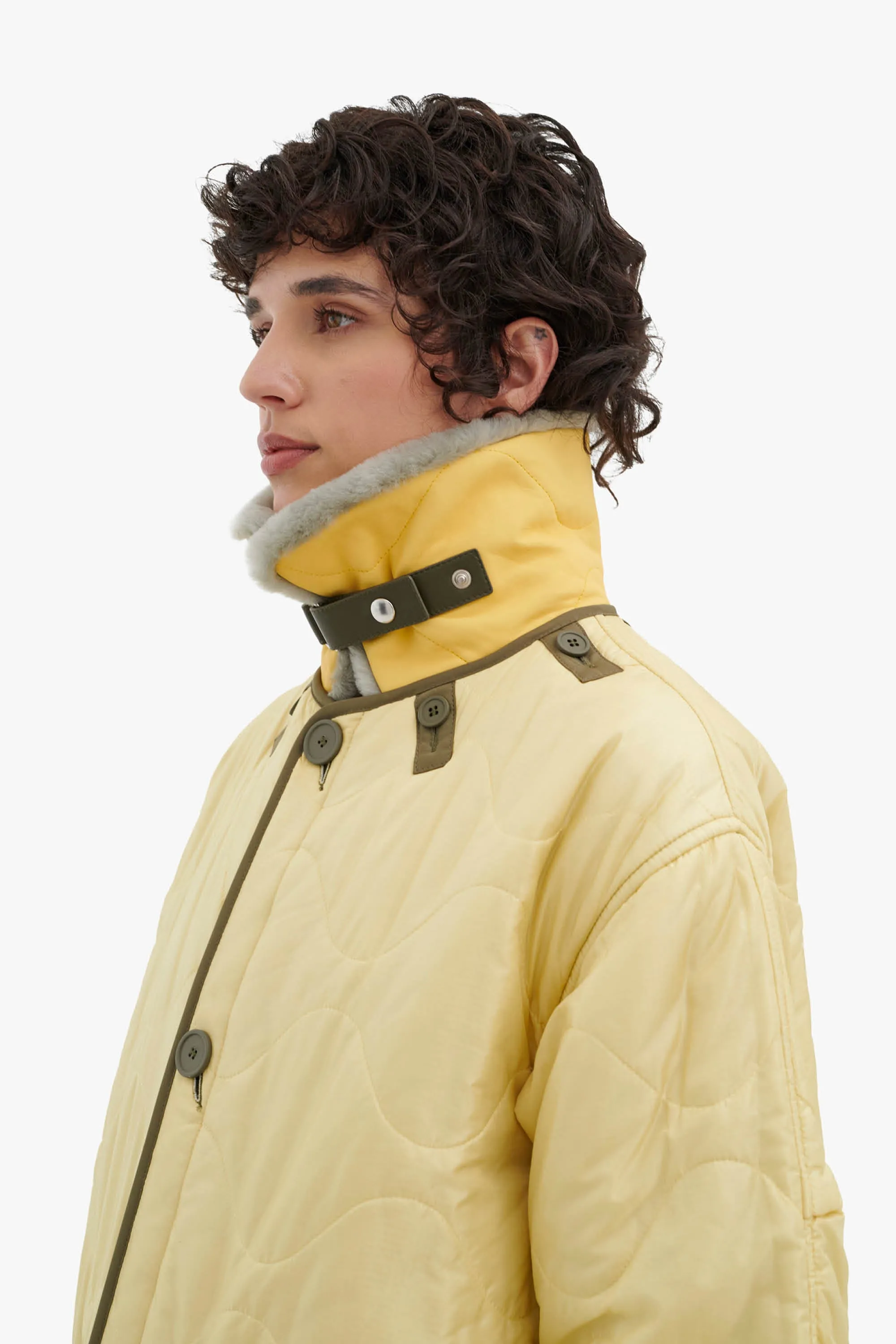 Aviator Collar - Pale Jade / Pale Yellow