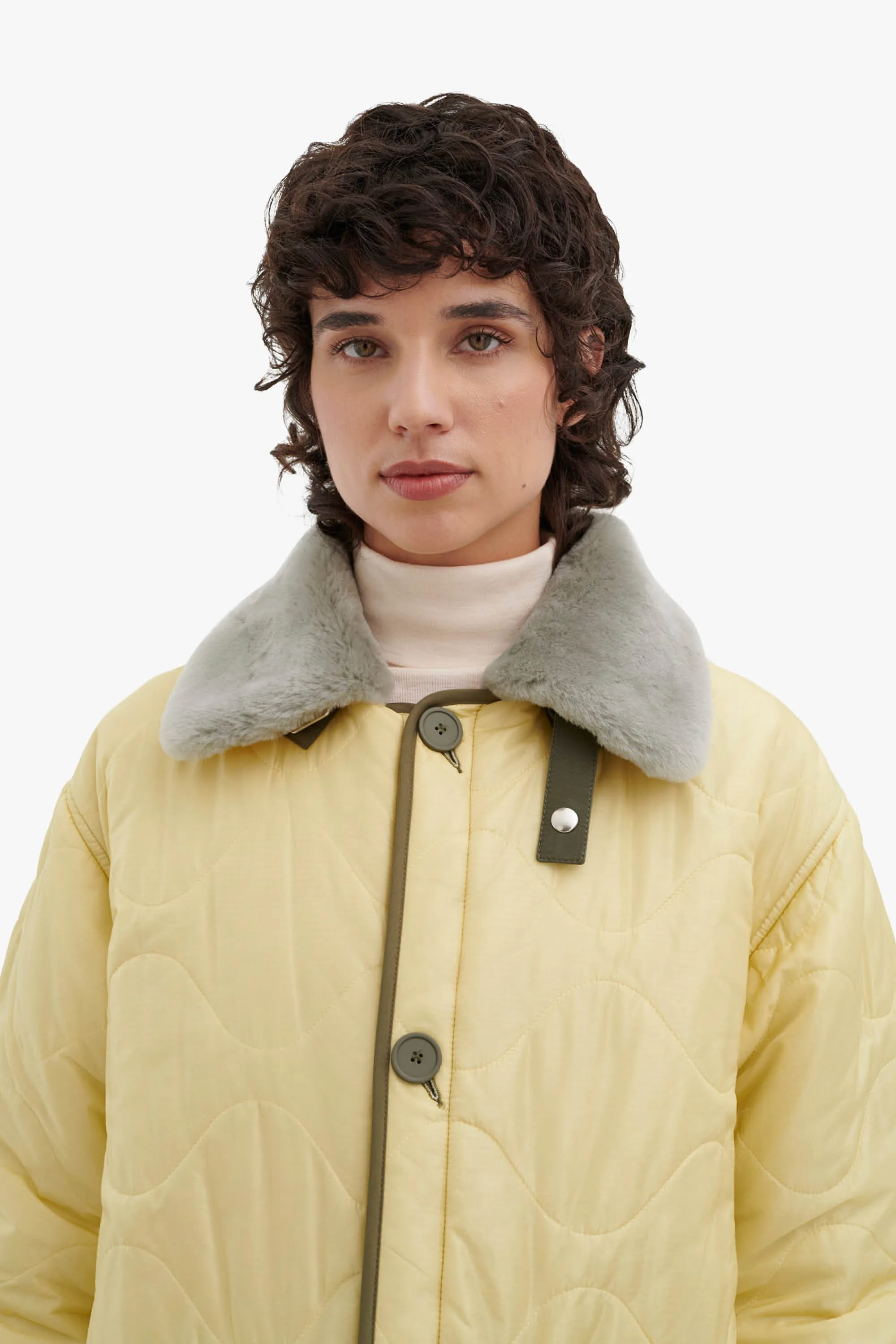 Aviator Collar - Pale Jade / Pale Yellow