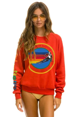 AVIATOR NATION ASPEN SWEATSHIRT - RED