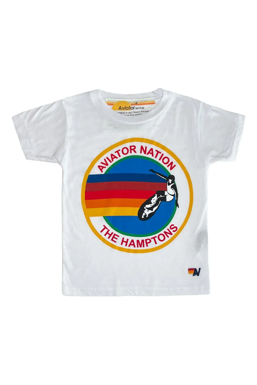 AVIATOR NATION HAMPTONS KIDS TEE - WHITE