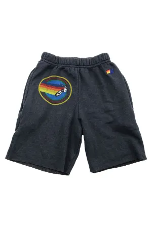 AVIATOR NATION NEW YORK CITY KIDS SWEATSHORTS - CHARCOAL