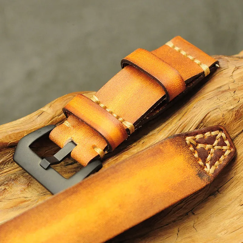 Aviator Vintage -nahkaranneke