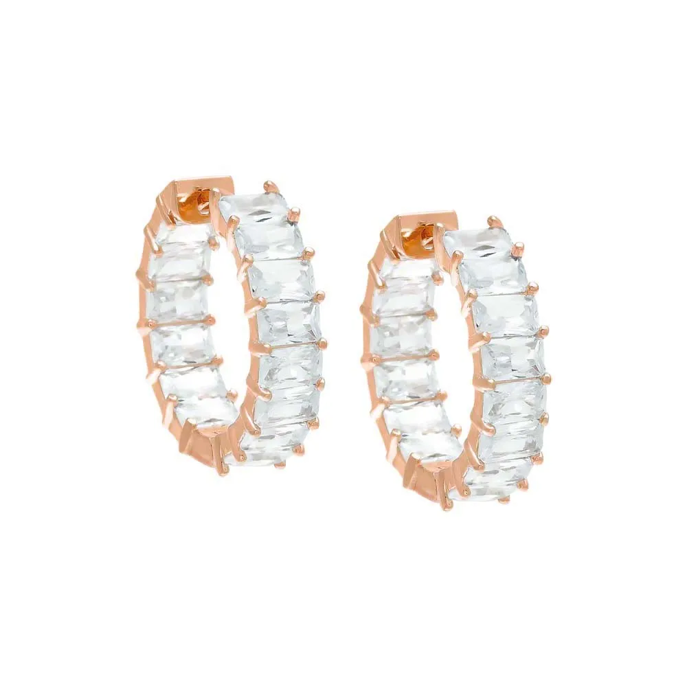 Baguette Hoop Earring