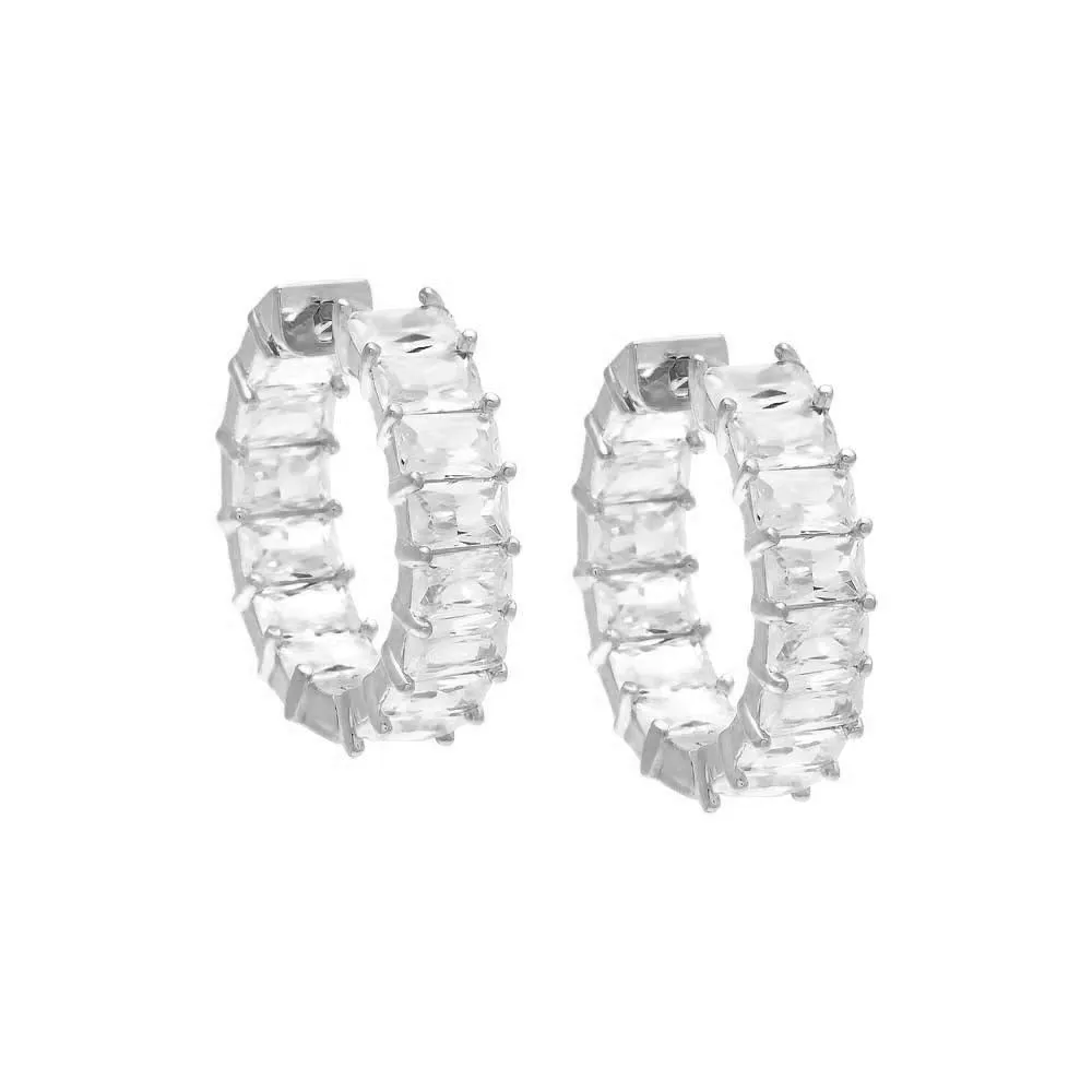 Baguette Hoop Earring