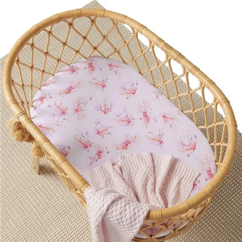 Bassinet Sheet / Change Pad Cover - Coral