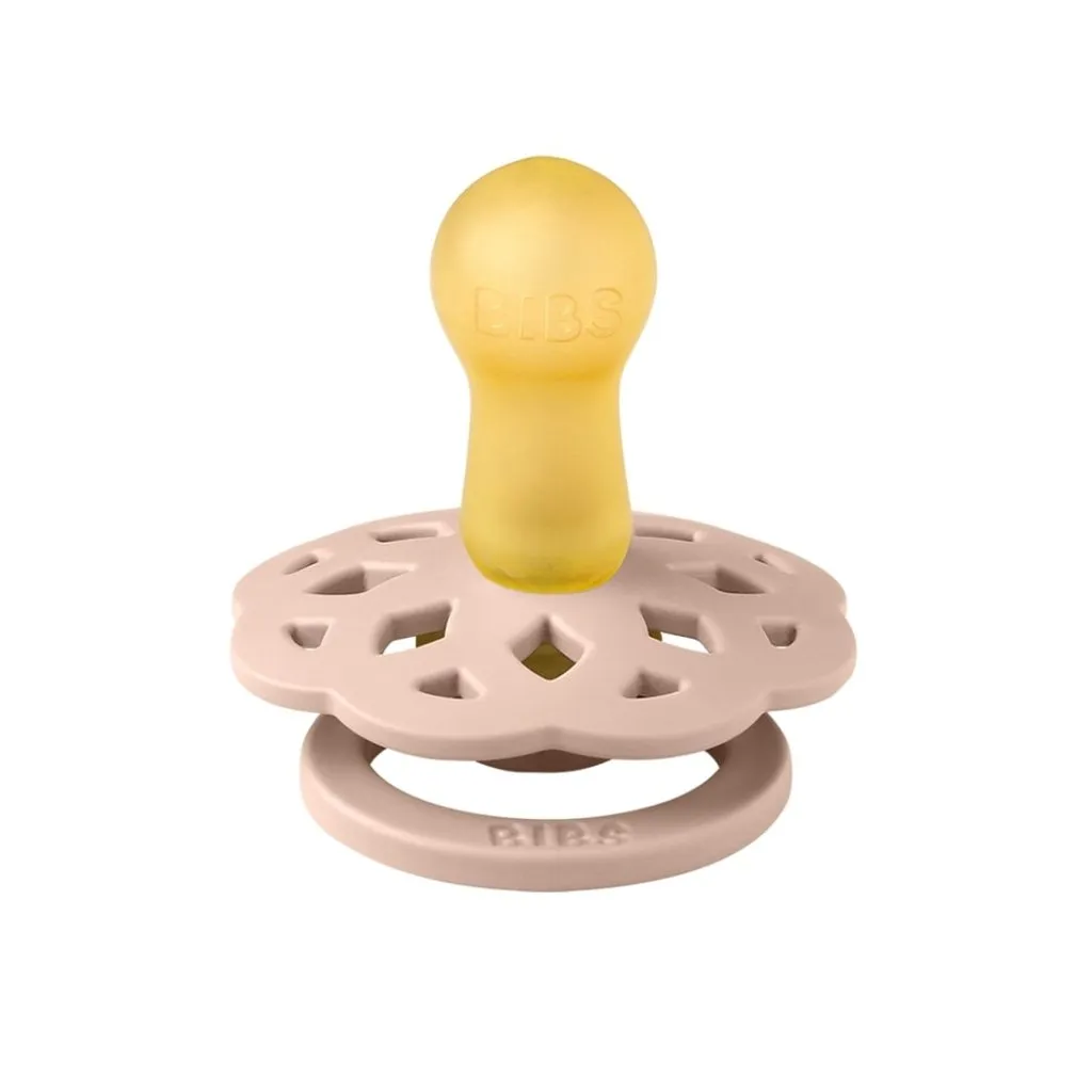 BIBS Boheme Latex Round Pacifier - Cloud / Blush