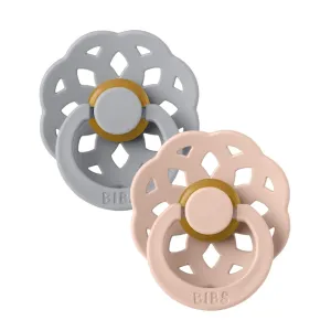 BIBS Boheme Latex Round Pacifier - Cloud / Blush
