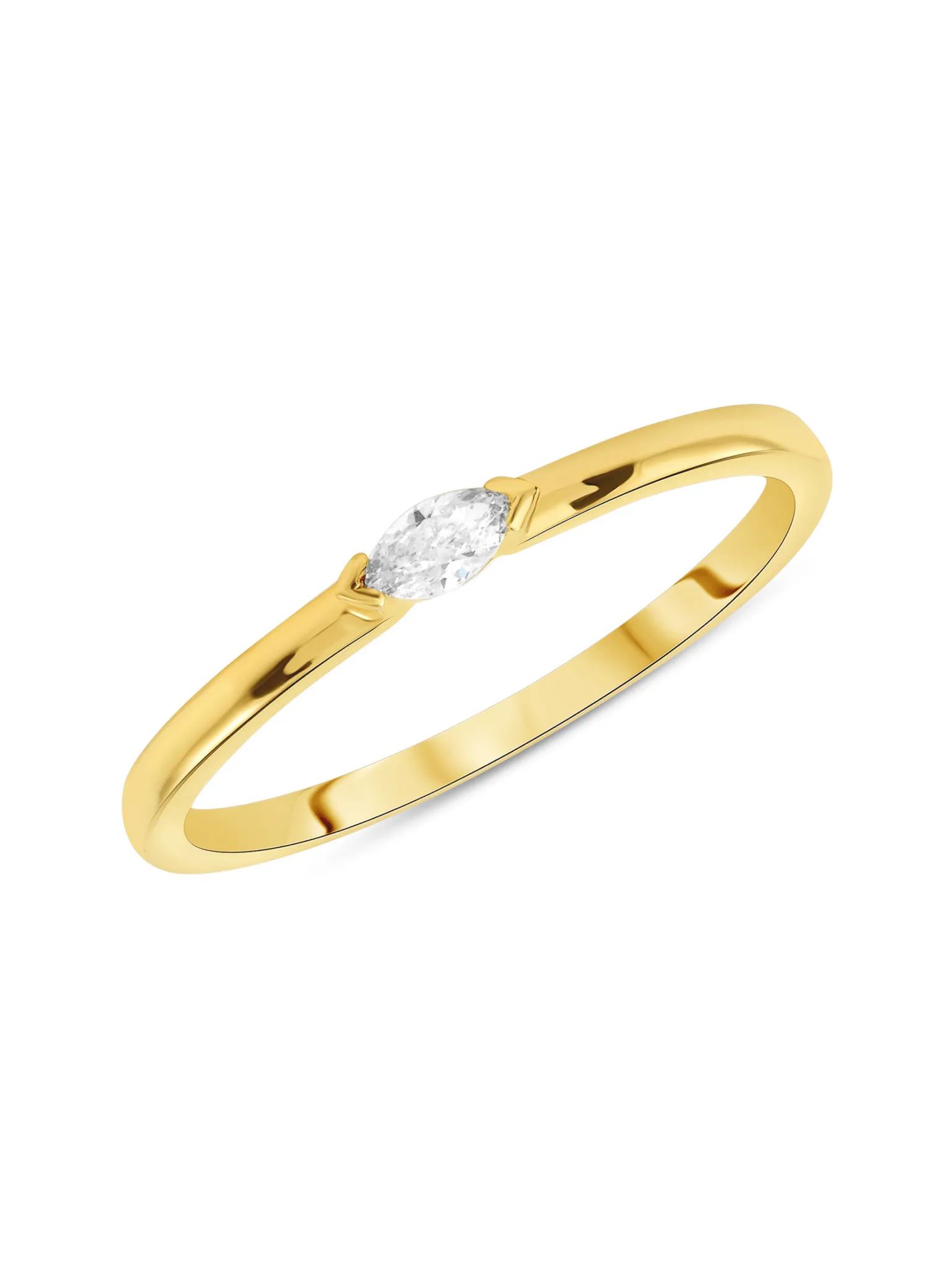 Bitsy Marquise Stack Ring 14K
