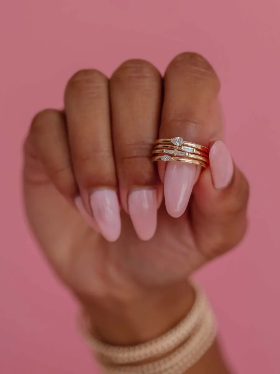Bitsy Marquise Stack Ring 14K