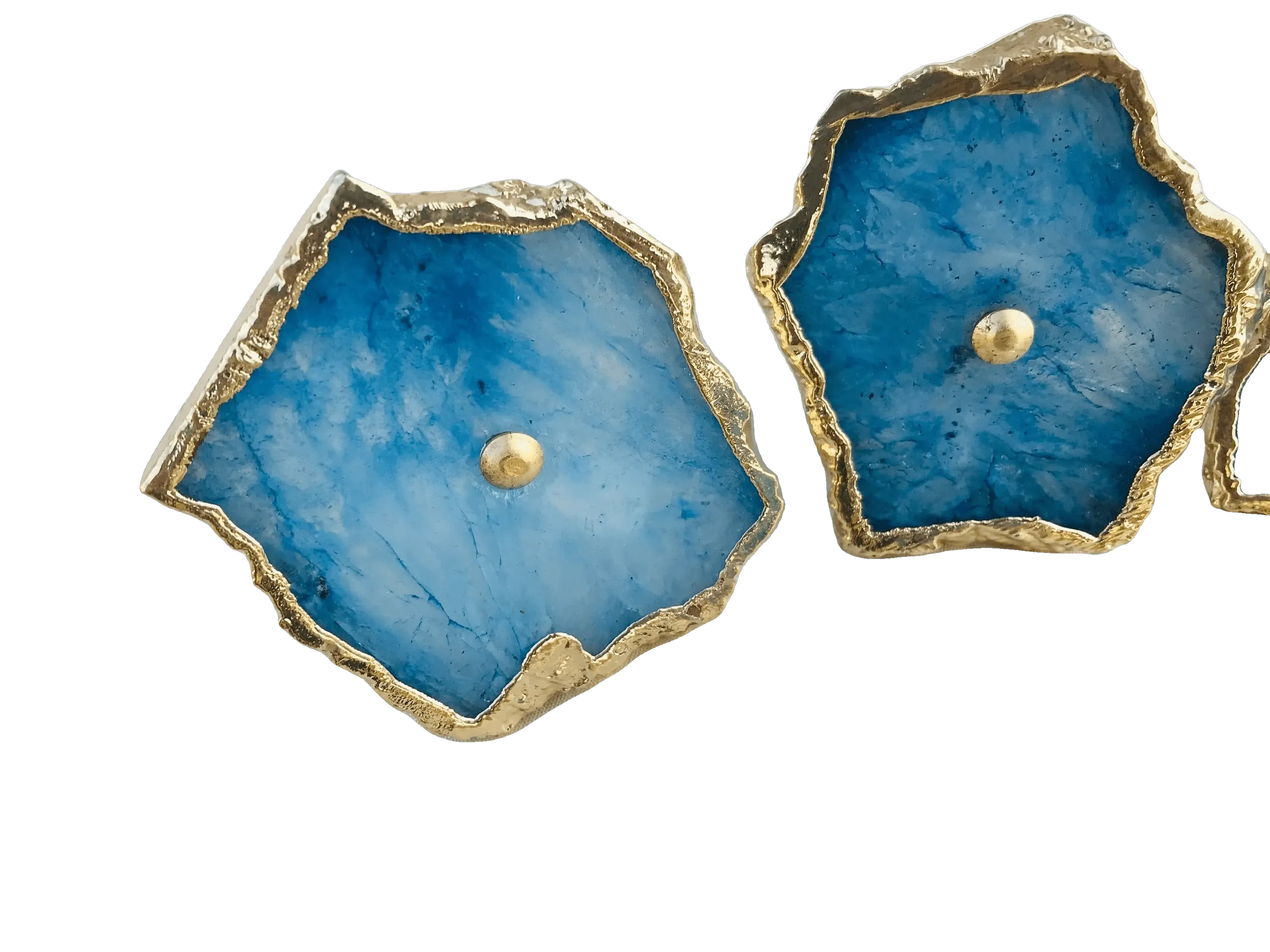 Blue Quartz Cabinet Door Pull Handle - Set of 6