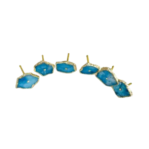 Blue Quartz Cabinet Door Pull Handle - Set of 6