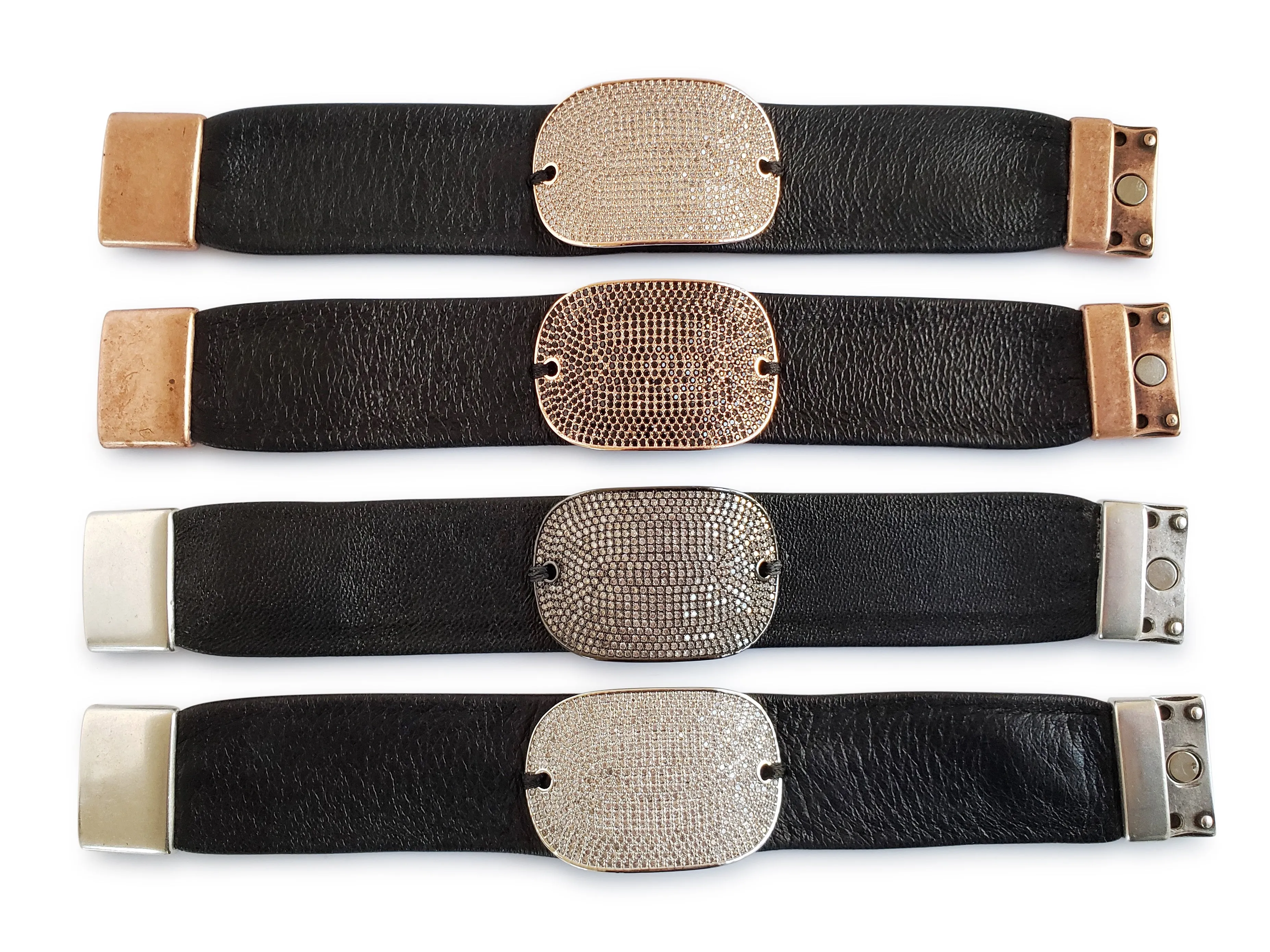 Bold and Beautiful Rectangle Micro Pave SZ Bracelet