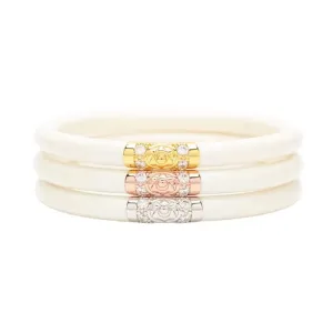 BuDhaGirl All Weather Bangles (Three Kings) In Ivory