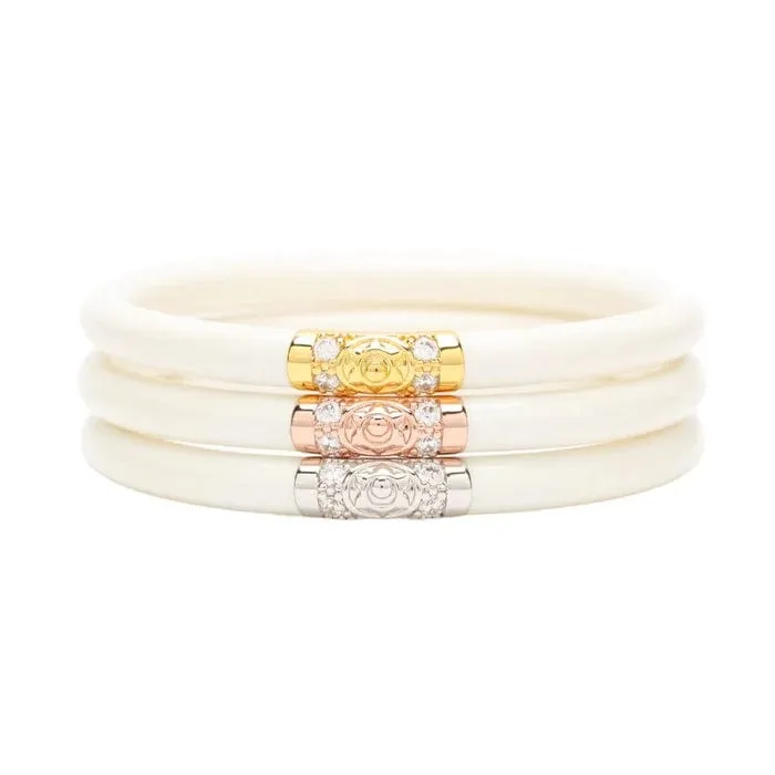 BuDhaGirl All Weather Bangles (Three Kings) In Ivory